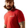 10053991 Ariat Men's Original Flag Scope Short Sleeve Red Heather T-Shirt- - Size 3x