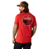 10053991 Ariat Men's Original Flag Scope Short Sleeve Red Heather T-Shirt- - Size 3x