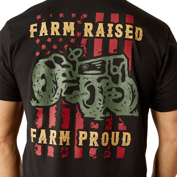 10053999 Ariat Men's Farm Raised Short Sleeve Black T-Shirt - Size Small