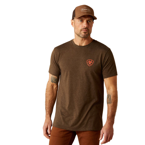 10054004 Ariat Modern Mesa Short Sleeve T-Shirt - Brown Heather