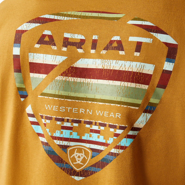 10054005 Ariat Men's Ariat Serape Seal Short Sleeve T-Shirt - Harvest Gold