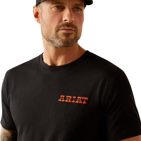 10054006 Ariat Men's Ariat Denim Badge Short Sleeve T-Shirt - Black