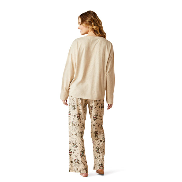 10054011 Ariat Women's Dreams Pajama Set - Cowgirl Print