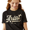 10054023 Ariat Girls' Ariat Boot Script Long Sleeve T-Shirt - Charcoal Heather