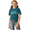 10054024 Ariat Girls' Ariat Sunrise Short Sleeve T-Shirt - Deep Sea Heather