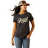 10054030 Ariat Women's Ariat Boot Script Short Sleeve T-Shirt - Charcoal Heather