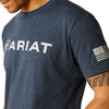 10054198 Ariat Men's Shield Flag T-Shirt - Navy Heather