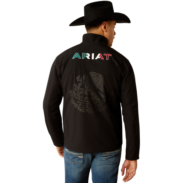 10054234 Ariat Men's Pioneer StretchShell Mexico Jacket - Black