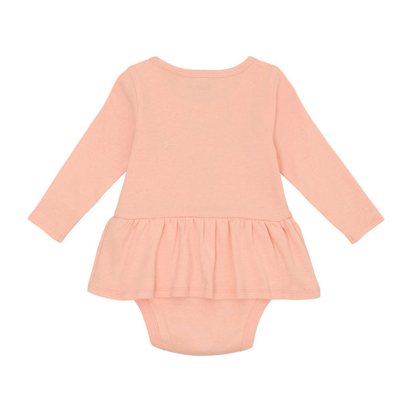 112359426 Wrangler Baby Girl Long Sleeve Skirted Bodysuit - Pink