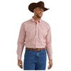 112346527 Wrangler Men's George Strait Collection One Pocket Long Sleeve Shirt - Fiesta Red Diamond