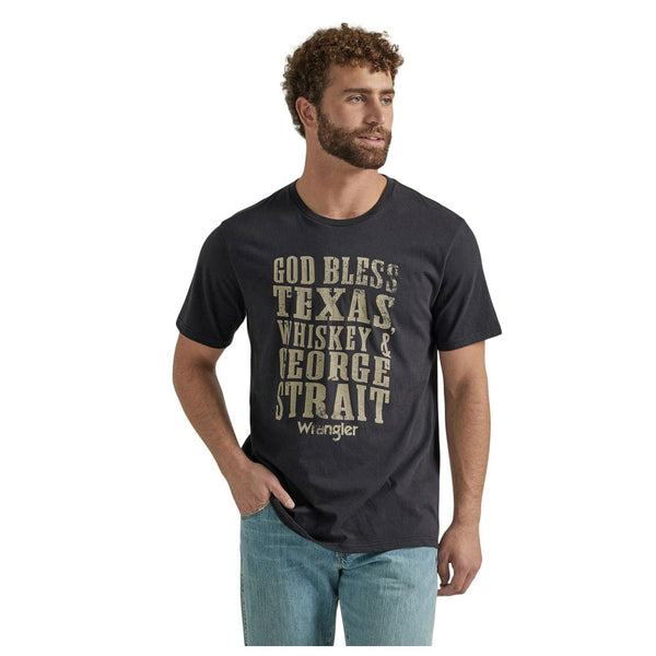 112347212 Wrangler® Men's George Strait Short Sleeve T-Shirt - Jet Black