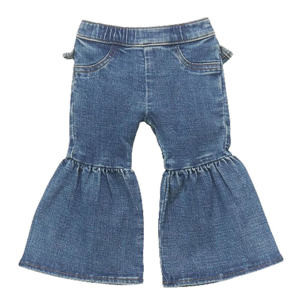 112353064 Wrangler Baby Girls Ruffle Leg Flare Leg - Ivy