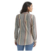 112353116 Wrangler Women's Retro Long Sleeve Western Snap Shirt - Southwestern Pink/Blue Stripe