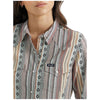 112353116 Wrangler Women's Retro Long Sleeve Western Snap Shirt - Southwestern Pink/Blue Stripe