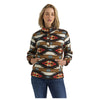 112353121 Wrangler Women's Retro Southwestern Sherpa Pullover - Geo Brown