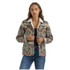 112353135 Wrangler Women's Retro Jacket - Grey Geo/Aztec Print