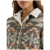 112353135 Wrangler Women's Retro Jacket - Grey Geo/Aztec Print