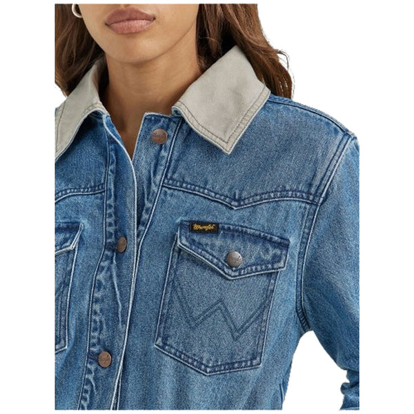 112353148 Wrangler Women's Retro Denim Barn Coat