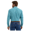 112355331 Wrangler Men's Long Sleeve Western Button Down Shirt - Aqua Plaid