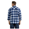 112355364 Wrangler Men's Retro Flannel Long Sleeve Western Shirt - Blue Plaid