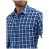 112355369 Wrangler Men's Wrinkle Resist Long Sleeve Western Shirt - Blue Plaid