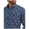 112356605 Wrangler Men's George Strait Collection One Pocket Long Sleeve Shirt - Big Blue Paisley