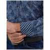 112356605 Wrangler Men's George Strait Collection One Pocket Long Sleeve Shirt - Big Blue Paisley