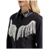 112356678 Wrangler Women's Western Dress Fringe Snap Shirt - Black