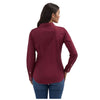 112358014 Wrangler Women's Retro Long Sleeve Solid Western Shirt - Windsor Wine