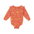 112359423 Wrangler Baby Girl Long Sleeve Bodysuit - Coral