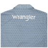 112359470 Wrangler Men's Logo Long Sleeve Classic Fit Button Shirt -  Blue