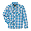 112359600 Wrangler Boys' Retro Long Sleeve Snap Shirt - Blue