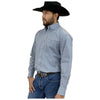 112359968 Wrangler Men's George Strait One Pocket Long Sleeve Button Down Shirt - Blue Print