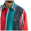 112360107 Wrangler Men's Vintage Brushpopper Inspired Long Sleeve Snap Shirt - Black/Red/Green/White