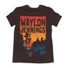 112361068 Wrangler Men's Short Sleeve Waylon Jennings Band T-Shirt - Chocolate Plum