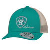 A300088533 Ariat Ladies Turquoise Shield Embroidery Cap