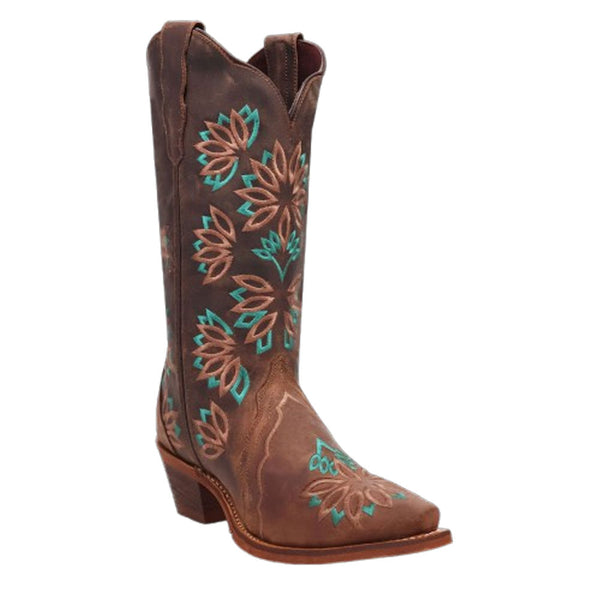 20006 Laredo Womens Filly Snip Toe Cowboy Boots- Tobacco