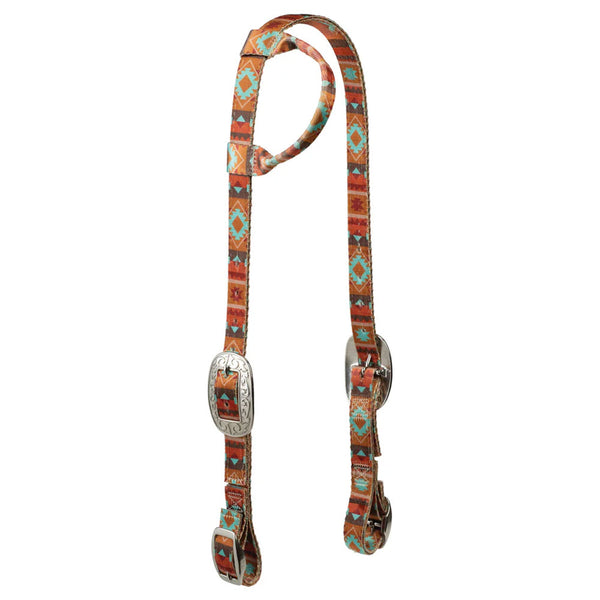 35300-01 Weaver Leather Patterned Polyester Sliding One Ear Headstall