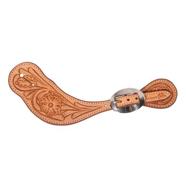 3P9039-L Professional's Choice Women's Roughout Floral Embossed Spur Strap