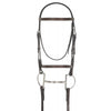 467265 Camelot Gold Raised Fancy Stitch Snaffle English Bridle - Australian Nut