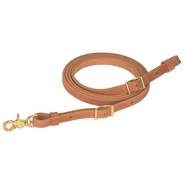 50-1498 Weaver Leather Heavy Harness 5/8"/7' Leather Roper Scissor Snap Rein