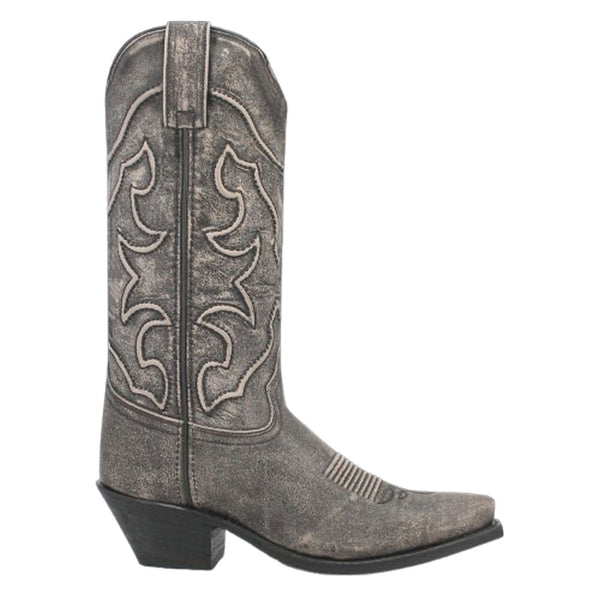 52175 Laredo Womens Reva Snip Toe Cowboy Boot- Sanded Black