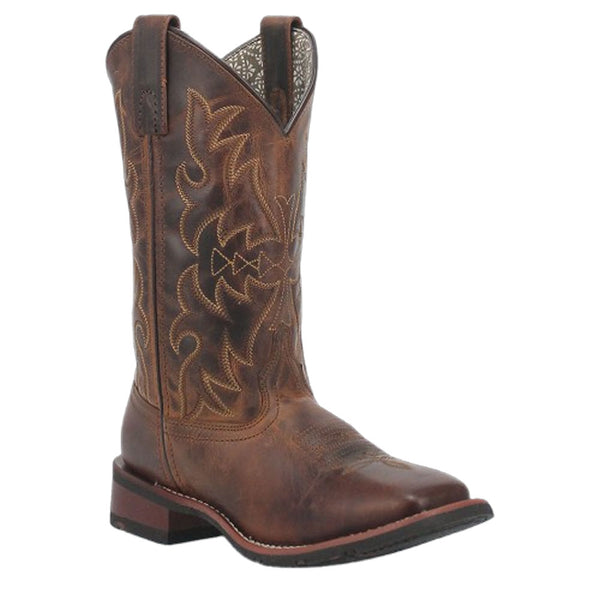 5602 Laredo Ladies Anita Square Toe Western Cowboy Boots Brown