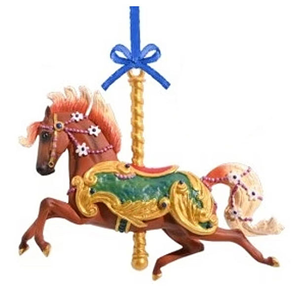 700691 Breyer 2024 Holiday Christmas Carousel Ornament - Fleur