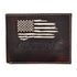 A3553834 Ariat Bifold Distressed White Stitched USA Flag Shield Logo Wallet