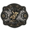 A886 Montana Silversmiths Blaze Bull Rider Attitude Belt Buckle