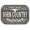 A907 Montana Silversmiths Born Country Attitude Belt Buckle