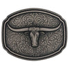 A993S Montana Silversmiths Longhorn Soul Attitude Belt Buckle