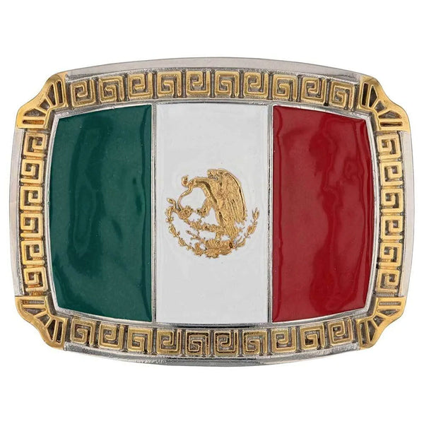 A998P Montana Silversmiths Pride of Mexico Attitude Belt Buckle