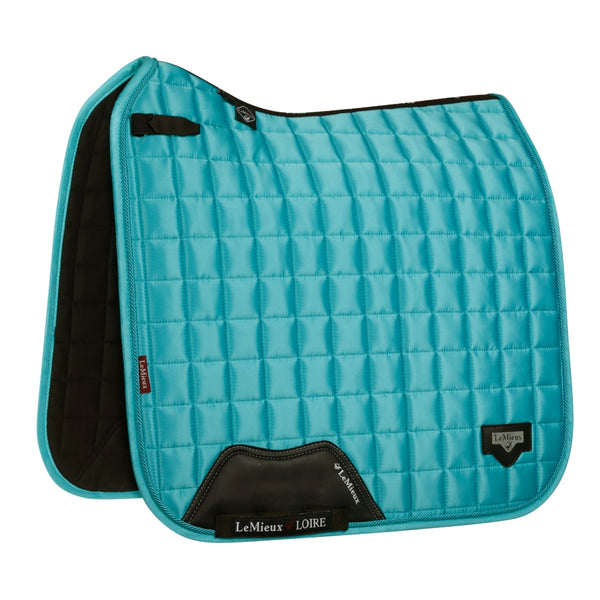 IT01327 LeMieux Loire Classic Satin Dressage Square Saddle Pad - Azure